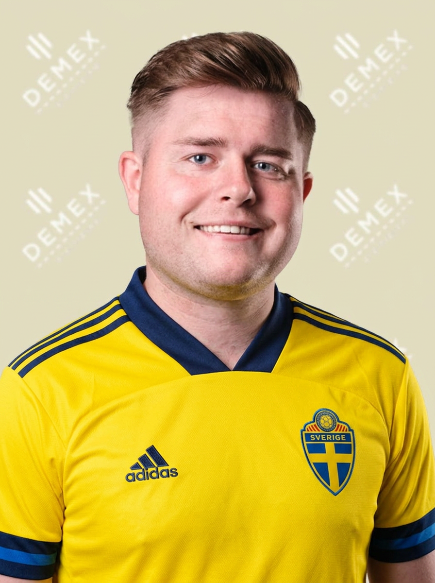 Kelston Dalrymple i Sverigetröja