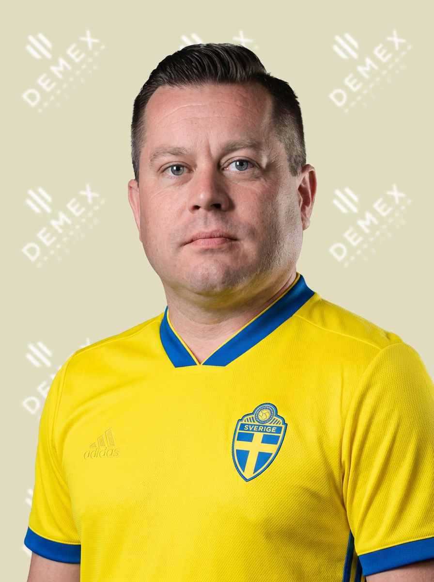 Sven Åkesson i Sverigetröja